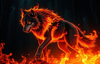 Fire Wolf Wallpaper