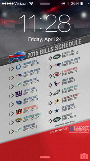 Buffalo Bills On Take The Schedule With You Go