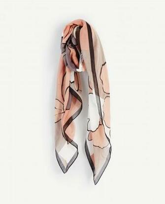 Ann Taylor Wallpaper Floral Scarf X Cotton