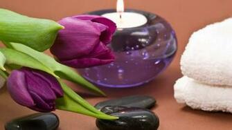 Shades Of Purple Spa HD Desktop Wallpaper Widescreen High