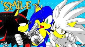 Sonic Shadow And Silver Smile By Speed Hedgehog