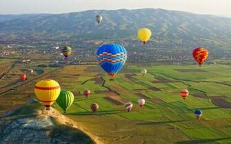 Wallpaper Turkey Aerostat Cappadocia Goreme National Park
