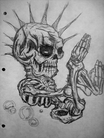 Skull Punk Wallpaper By Xalfredx