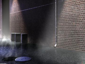Alley Wall Wallpaper Top Background
