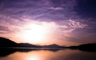 Sunset Over Lake Wallpaper HD