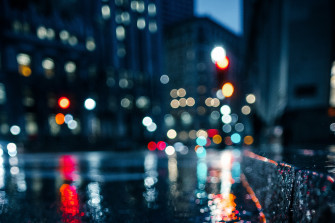 City Rain Blur Bokeh Effect Wallpaper HD Photography 4k