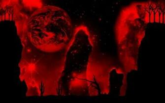 Blood Red Night Earth Desert Wallpaper Desktop