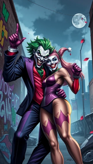 Joker And Harley Phone Wallpaper