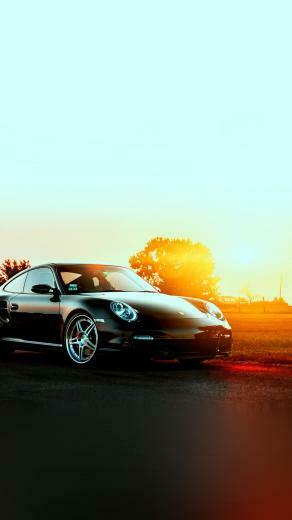 Porche Art Sunset Nature Supercar Android Wallpaper HD