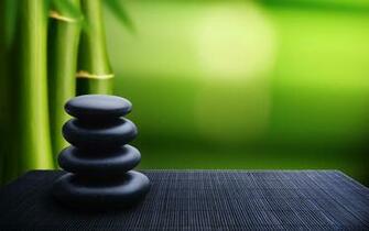 Zen Black Artistic Stones HD Wallpaper