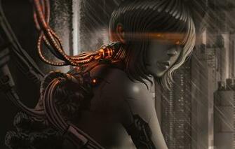 Wallpaper Cyborg Ghost In The Shell Motoko