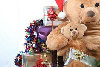Picture Christmas Present Teddy Bear Toys Holidays