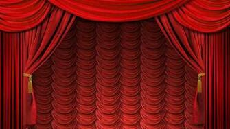 Red Curtains Theatre Stage Wallpaper