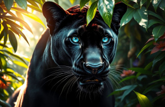 Black Panther Blue Eyes Wallpaper