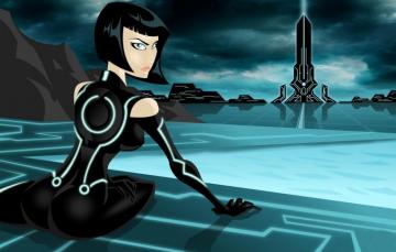 Wallpaper Fiction Grid Tron Legacy Quorra Image For Desktop