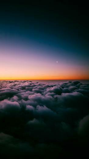 Sunset Horizon Above Clouds Wallpaper Cloud