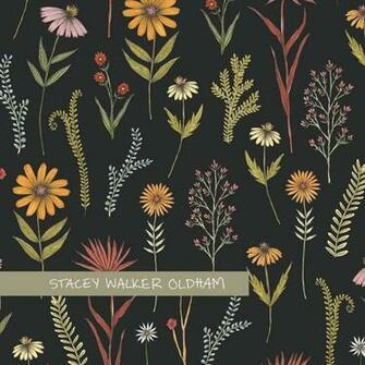 Flat Lay Floral Pattern On A Dark Background Stacey Walker
