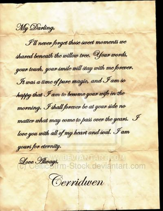 Precut Antique Love Letter Stk By Celticstrm Stock