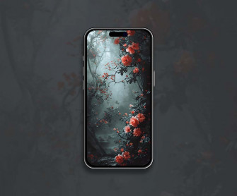 Moody Floral Nature Wallpaper