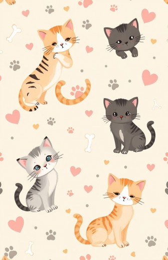 Cute Cat Drawings Wallpaper