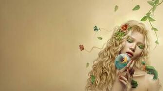 Nature Girl Art Mystery Wallpaper