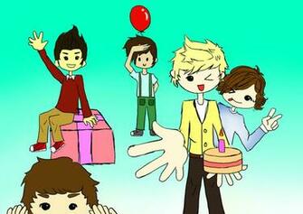 One Direction Cartoon HD Wallpaper