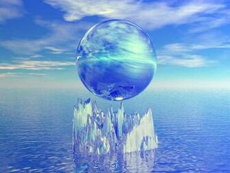 Blue Orb Wallpaper Desktop Background