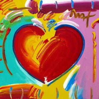 Peter Max Heart Series Image