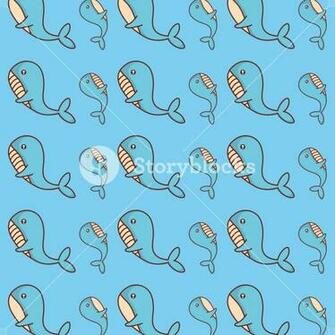 Background Of Cute Whales Colorful Design Vector Illustration