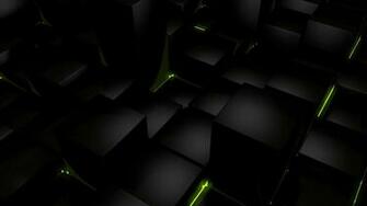 Dark Cubes Glow Computer Graphics Wallpaper