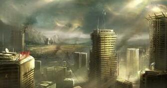 Destroyed City Background