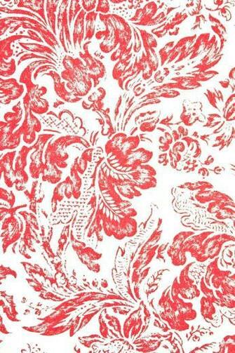 Red And White Damask Wallpaper