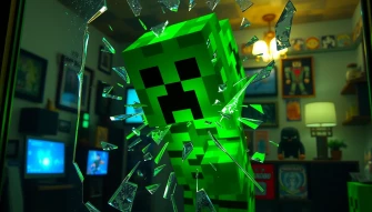 Creeper Breaking Through Windows Wallpaper