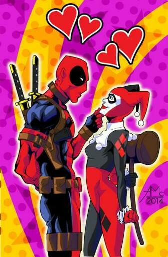 Deadpool X Harley Quinn By Alan Mcmillian