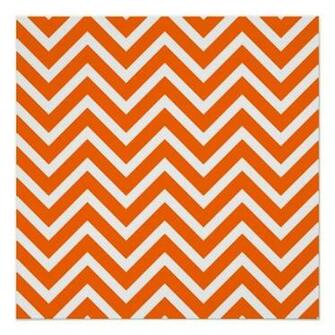 Orange Modern Chevron Andes Zigzag Pattern Print