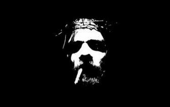 Jesus Christ Cigarettes Faces Black Background Wallpaper Art
