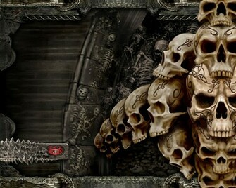 Scary Skulls Art 3d Background On This Wallpaper