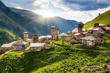 Village Adishi Glacier Georgia Wallpaper Gallery Yopriceville