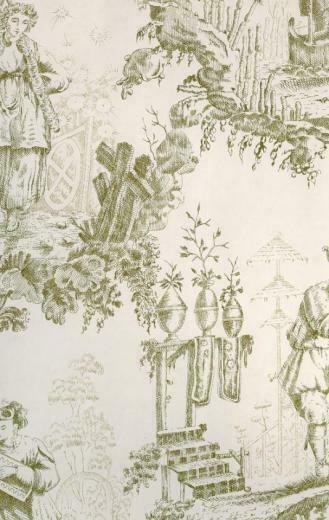 Chinese Toile Wallpaper Scenic De Jouy In