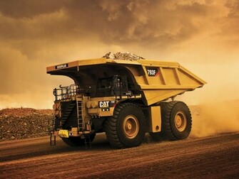 Caterpillar 793f Dumptruck Construction F Wallpaper Background
