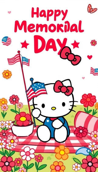 Hello Kitty Memorial Day Wallpaper