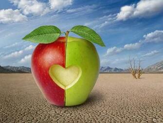 Wallpaper Apple Love