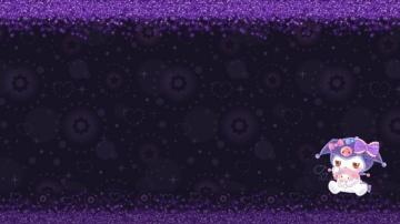 Be Positive Kuromi Glitter Doll Desktop Wallpaper