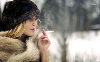 Girl Smoking Wallpaper