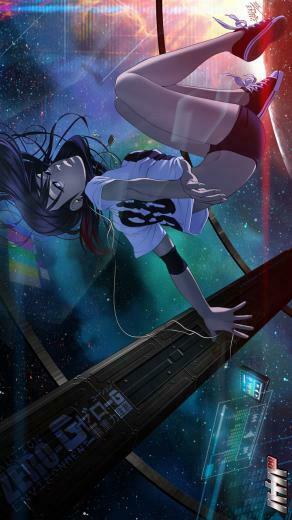 Space Anime Girl Galaxy S3 Wallpaper
