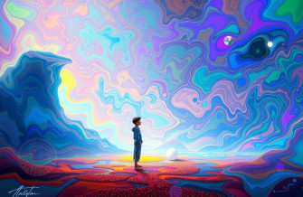 Abostrak Alone Boy Wallpaper