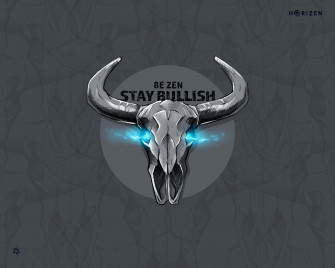 Rustic Bull Skull Against A Pale Wallpaper