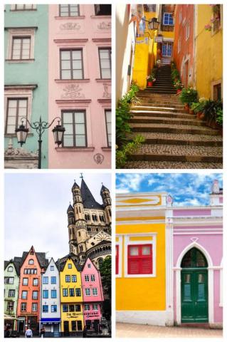 Colorful Buildings Colourful Color Design Door