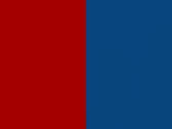 Dark Candy Apple Red And Cerulean Solid Two Color Background