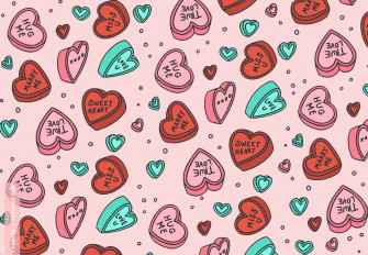 Colorful Hearts Desktop Wallpaper